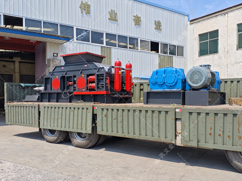 液压对辊粉色视频APP污下载：双辊挤压耐磨辊体，连续作业千吨依旧精准